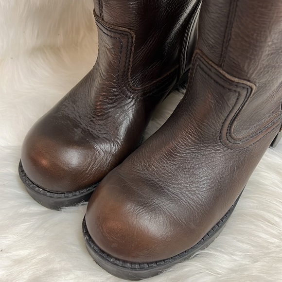 Esprit | 90s Chunky Leather One High Riding Boots 6.5 - Picture 2 of 11